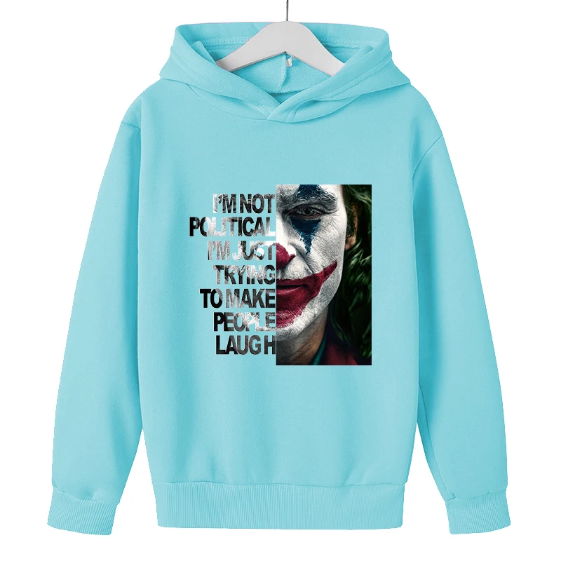

Children's Clown Boy Cartoon Cartoon Cotton Printed Hoodie Youth Spring and Autumn Sweater Girls Long-sleeved Pullover Tops Type