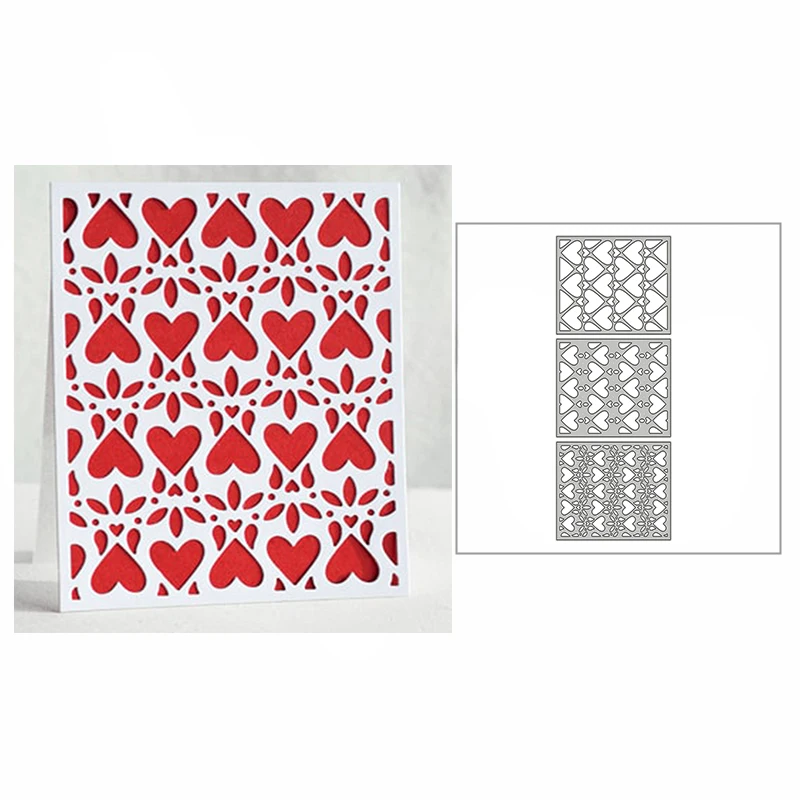 

New 2022 DIY Layered Hearts Long Frame Craft Metal Cutting Dies for Scrapbooking and Card Making Decorative Embossing No Stamps