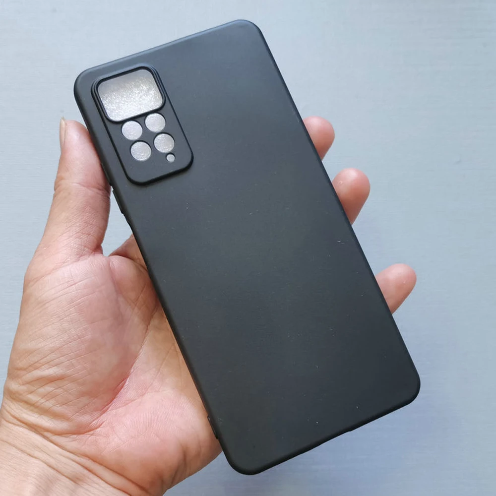Чехол для Xiaomi Redmi Note 11 Pro чехол телефона мягкий силиконовый из ТПУ черный оболочка