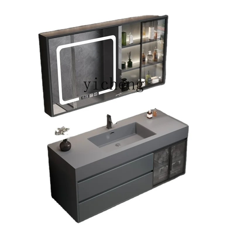 

XL Rock Integrated Bathroom Cabinet Combination Solid Wood Wash Basin Washstand