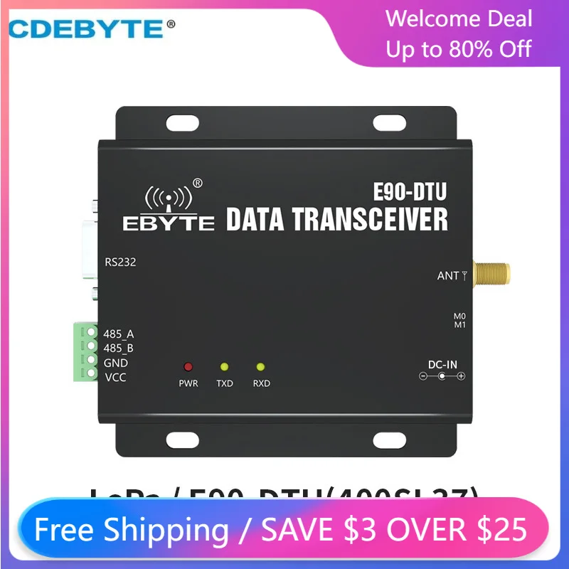 

CDEBYTE SX1262 SX1268 SX1278 LoRa 433MHz 37dBm RS232 RS485 RSSI E90-DTU(400SL37) PLC LoRa Spread Spetrum Lora Modem
