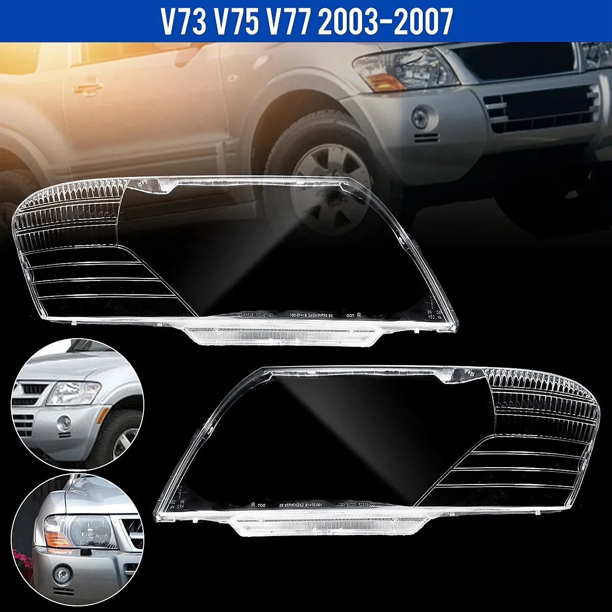 Чехол для автомобильной фары абажур крышка левая и правая линзы Mitsubishi Pajero V73 V75 V77