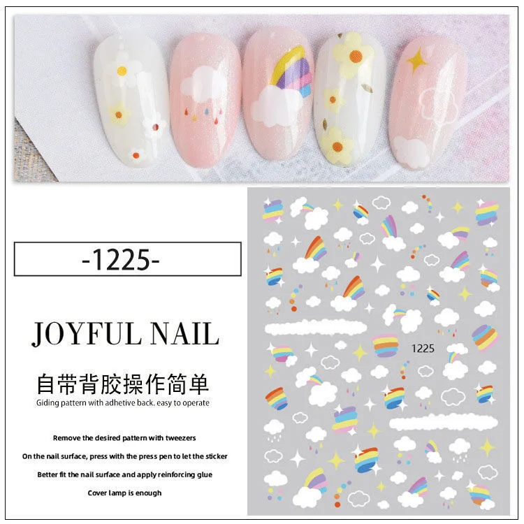 Облака медведь Цветы Милая Наклейка для фото клейкая наклейка симпатичная