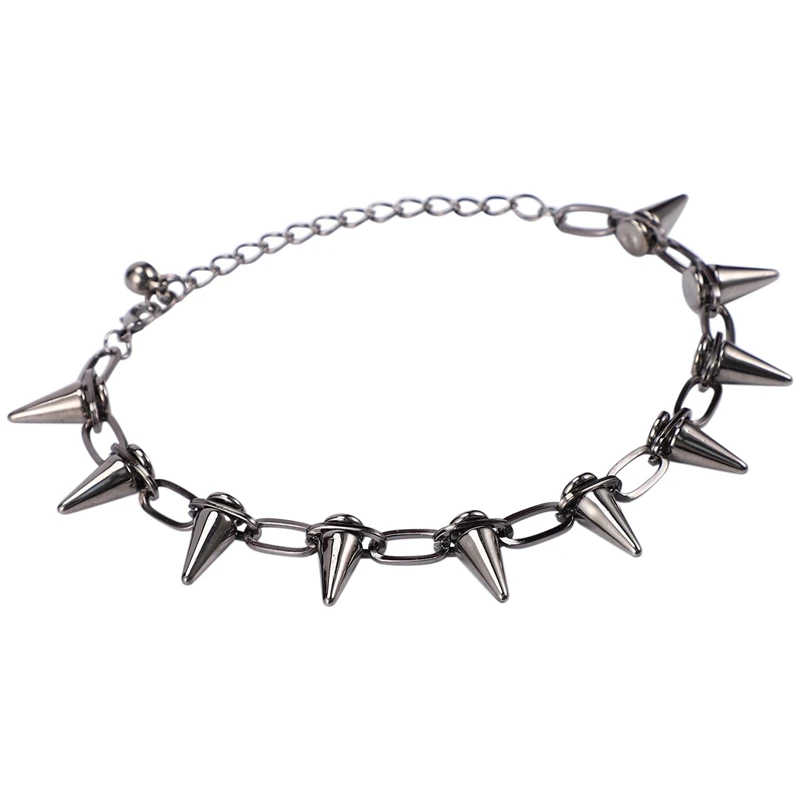 

Metal Spikes Studs Rivets Punk Goth Necklace Choker Collar