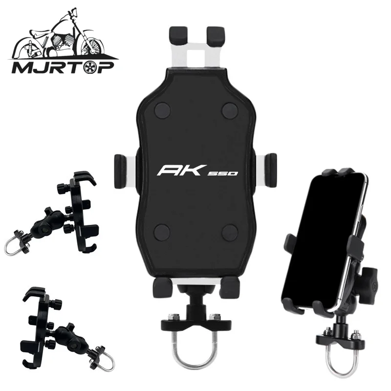 

Bike GPS Stand Bracket For KYMCO AK550 AK 550 ak550 With LOGO Motorcycle CNC Aluminum Accessories Handlebar Mobile Phone Holder