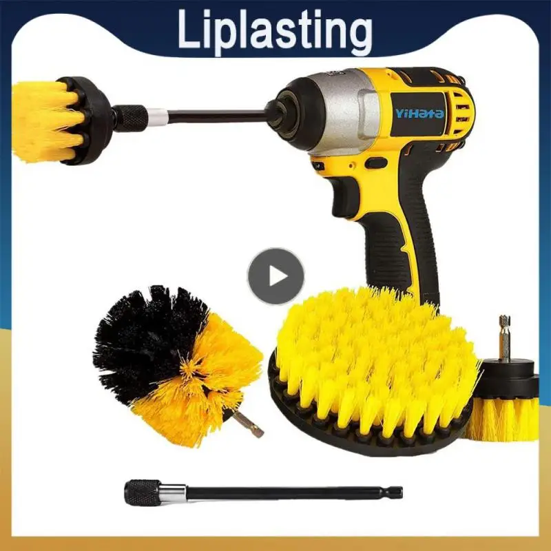

Scrubber Brushes 2/3.5/4/5 Drill Brush Polisher Bathroom Cleaning Kit Power Scrubber Brush Brush Attachment Set Round Plastic