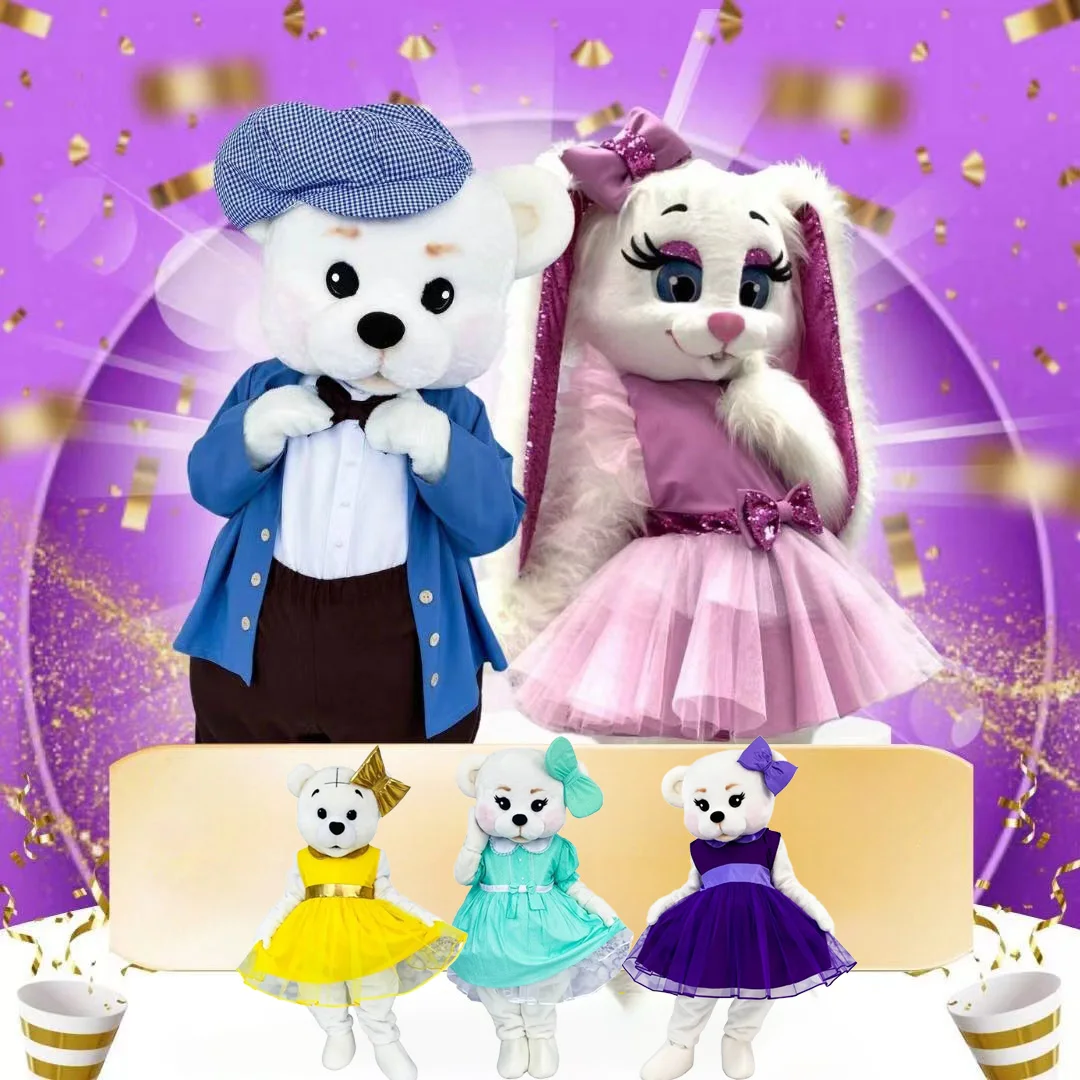 Костюм-талисман в виде медведя Тедди для девочек