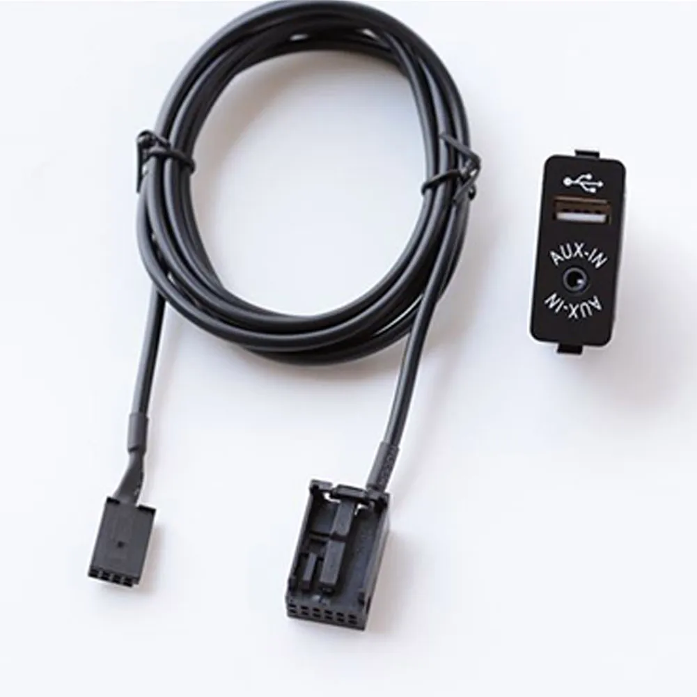 

Панель переключателя музыкальный адаптер автомобильный Aux Usb порт AUX USB интерфейсный кабель Bluetooth кабель пластиковый Usb адаптер и гнездо Нови...