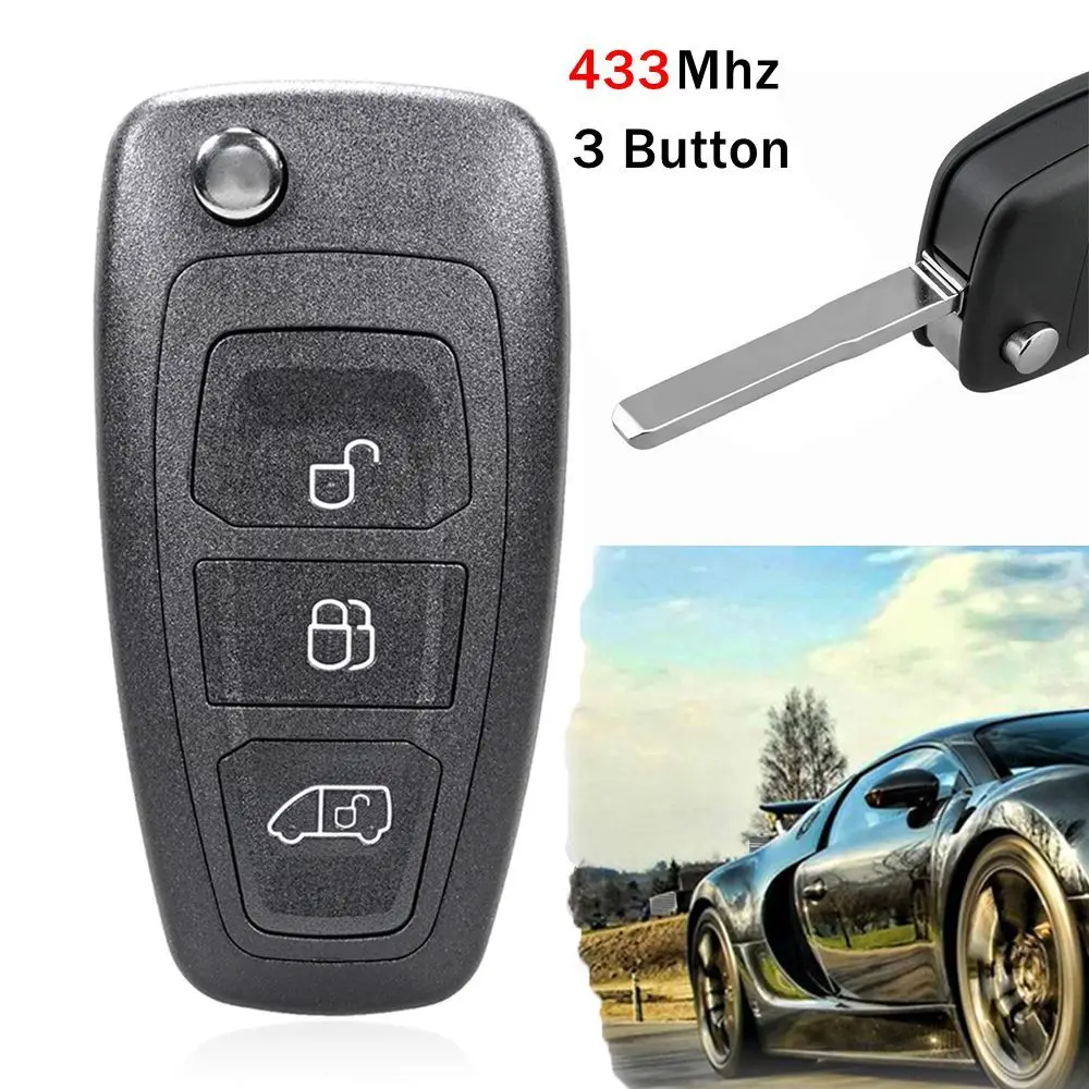 

Easy to Use 433Mhz Parts for Car Vehicles Auto Parts & Accessories Remote Car Key 3 Button Keyless Remote Key fob