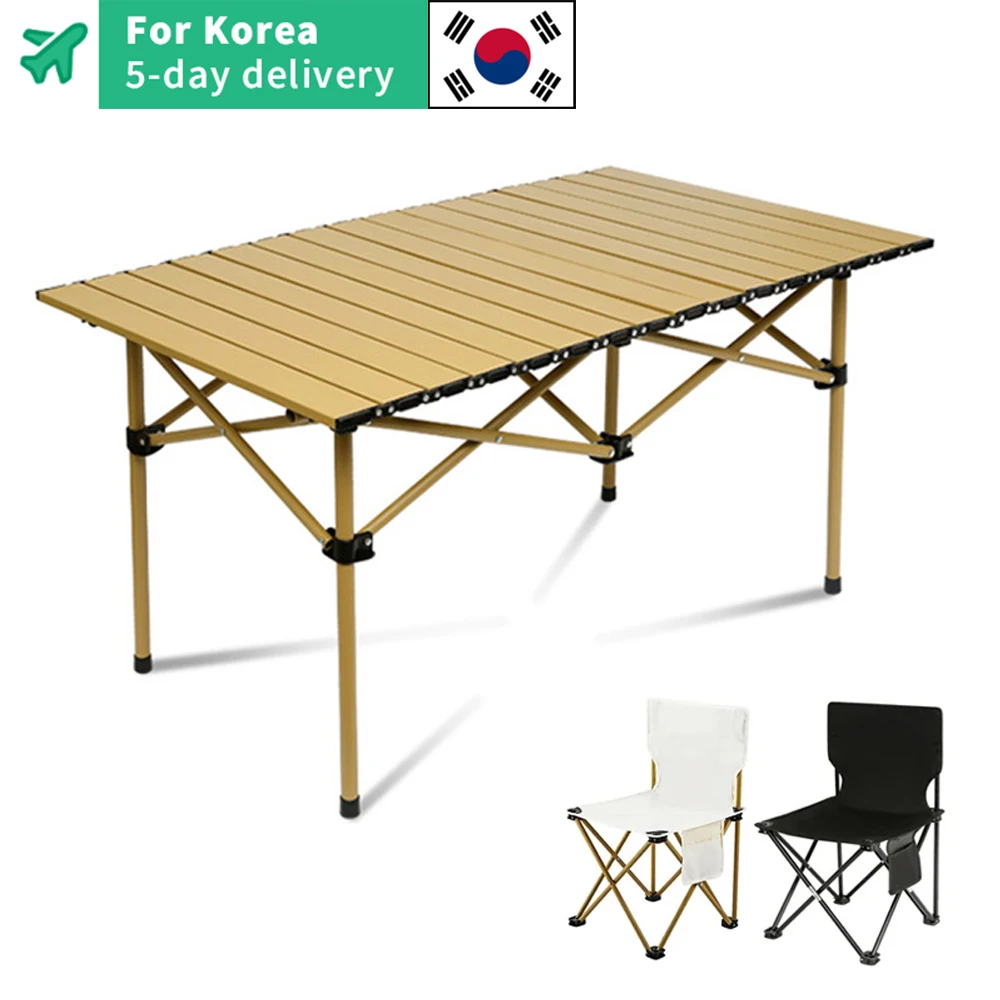 

Portable Folding Table Camping table Chairs set for Outdoor Barbecue Picnic Table Chicken Rolls Outdoor table garden table 캠핑테이블