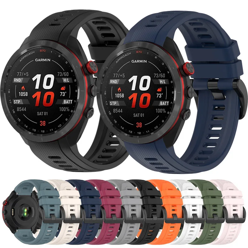 

Ремешок для наручных часов QuickFit 20 мм, силиконовый браслет для смарт-часов Garmin подход S70, легко устанавливается, снимается браслет
