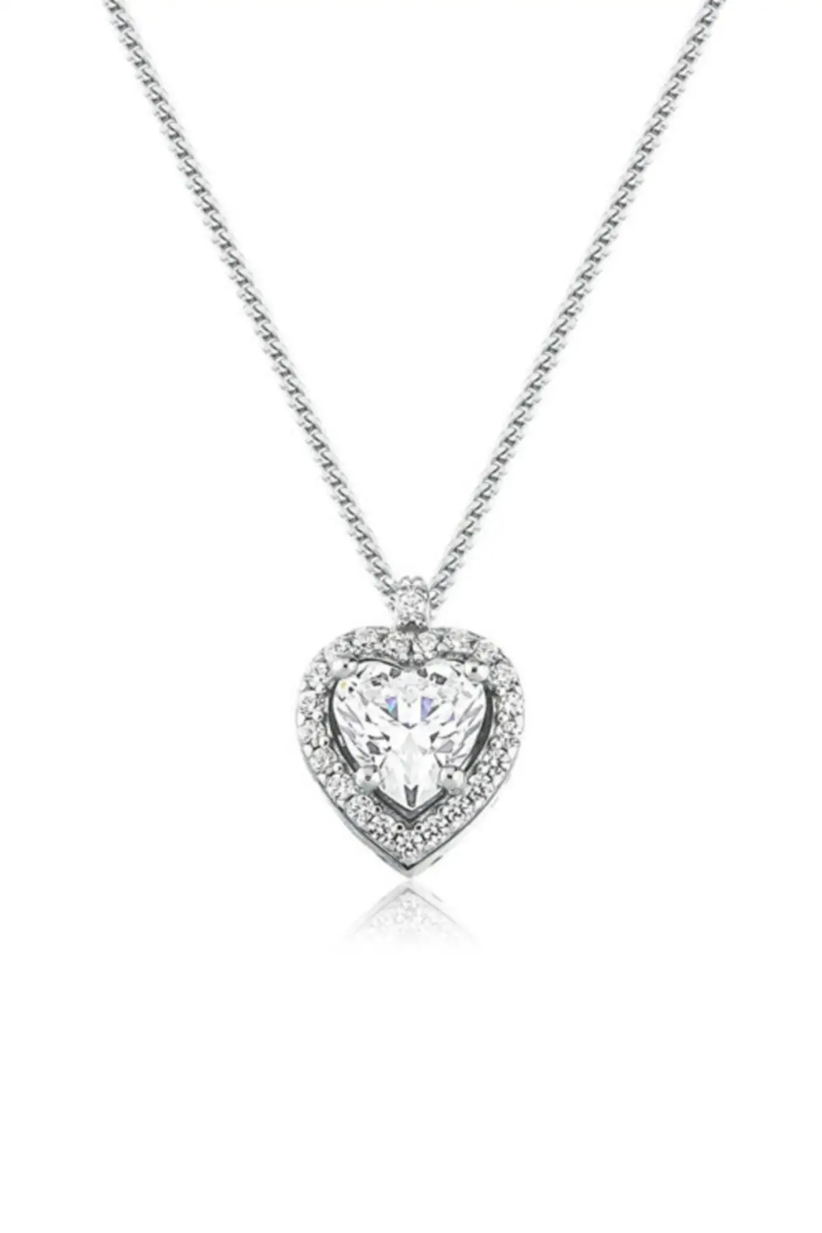 

В форме сердца, камень Swarovski из циркония 0,75 карат, серебряное ожерелье, ювелирные изделия и аксессуары