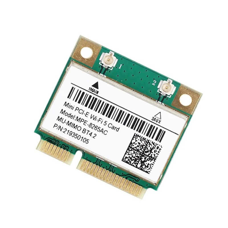 MPE-8265AC Беспроводная полумини-карта PCI-E Wi-Fi 5 Двухдиапазонная сетевая карта 802.11AC 2 4