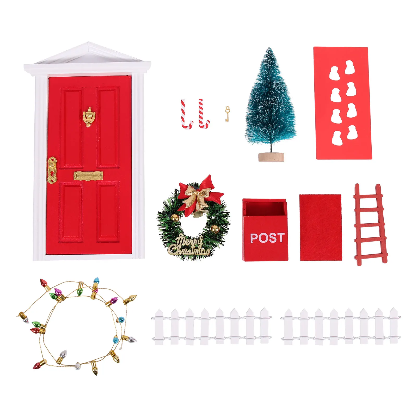 

1 Set Doll House Miniature Landscape Decorations Miniature Christmas Decors Dollhouse Garden Craft Accessories Doll House Gift