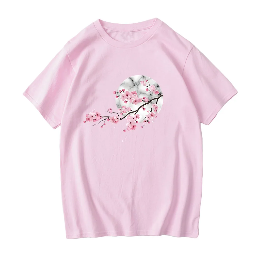 Прямая поставка футболка на заказ футболки с японской Сакурой мужская и женская