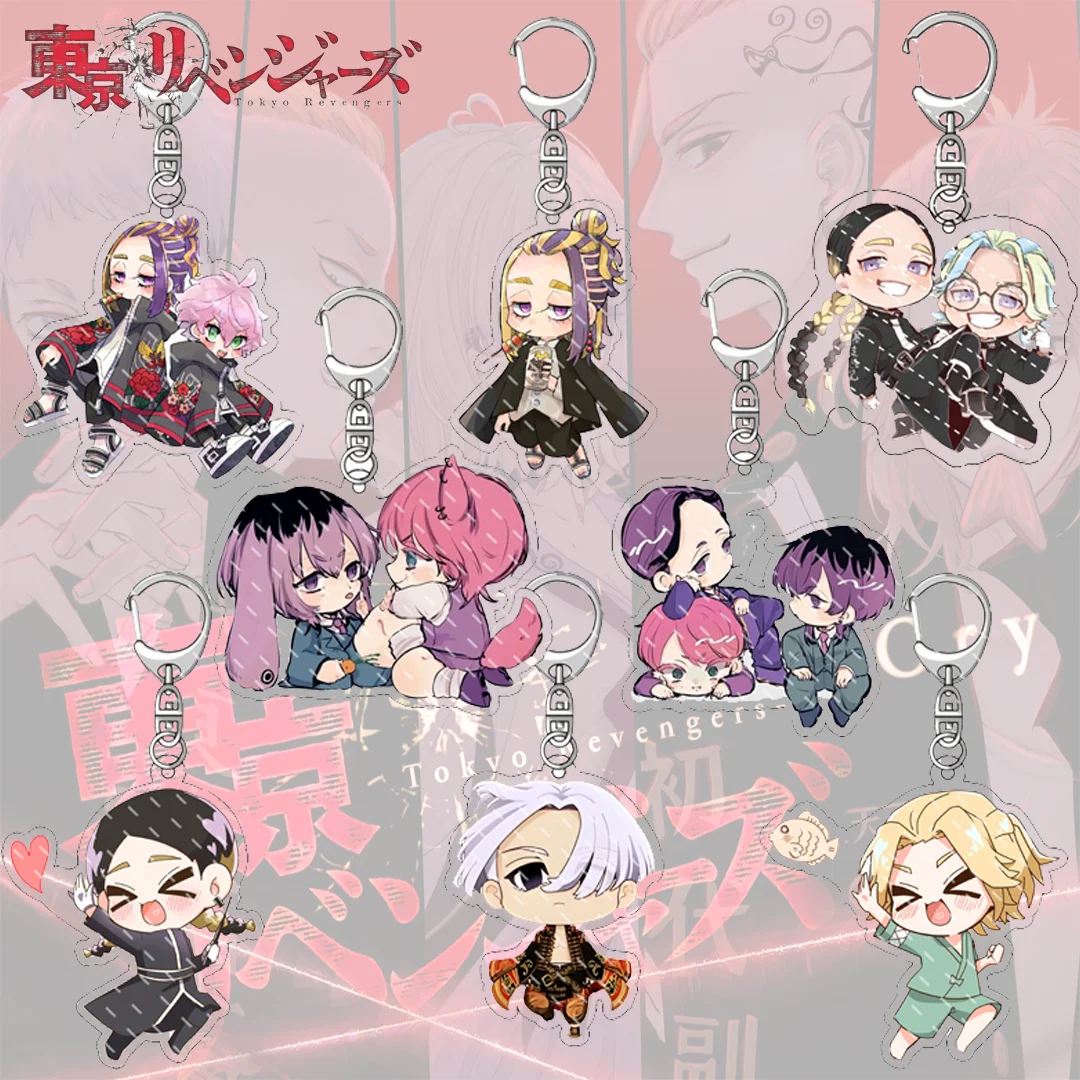

Anime Figure Tokyo Revengers Acrylic Keychain Haitani Original Manjiro Baji Keisuke Draken Cosplay Cute Keyring Fans Gifts New