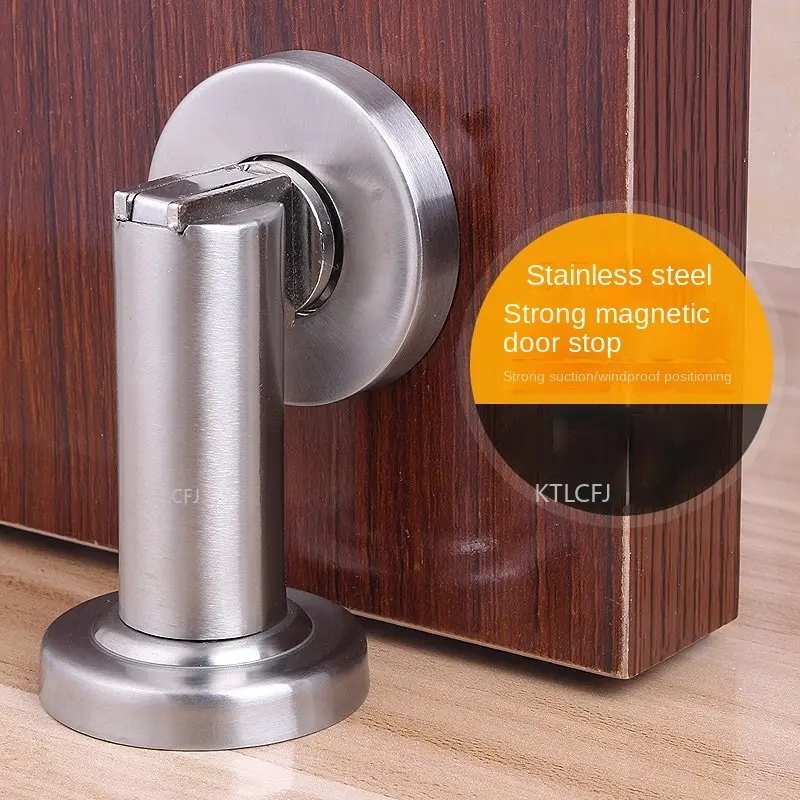 

Magnetic Stainless Steel Door Suction Door Stop Engineering Door Suction Strong Thickened Double Purpose Door Anti-collisionDoor