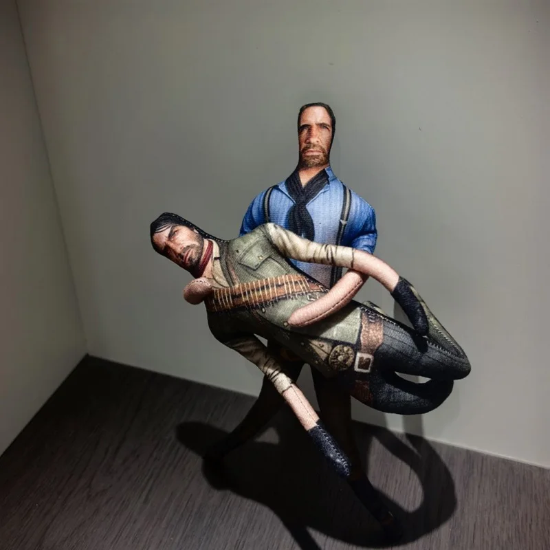 Фото 26-сантиметровая гибкая плюшевая игрушка-фигурка Артура Моргана / Джона Марстона из игры Red Dead Redemption 2, аниме-персонаж, плюшевая кукла №3