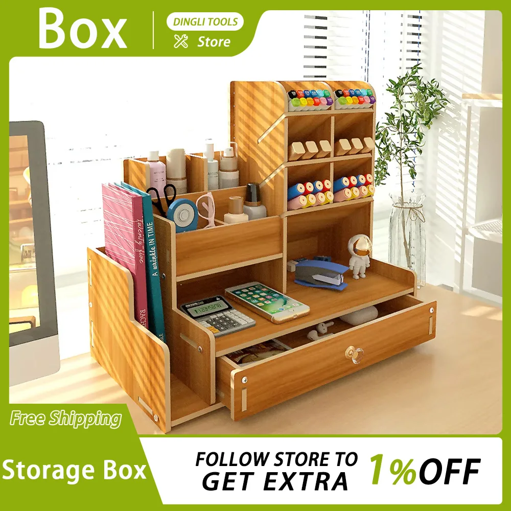 Diy офисный ящик для хранения домашний настольный ящик для хранения ...