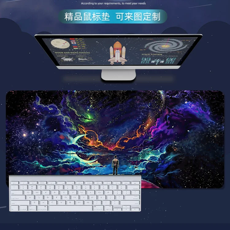

900x400mm Space Night Mouse Pad Mat Gaming Keyboard Mousepad XXL Game Customized Personalized Mouse Pad for Office Computer Desk