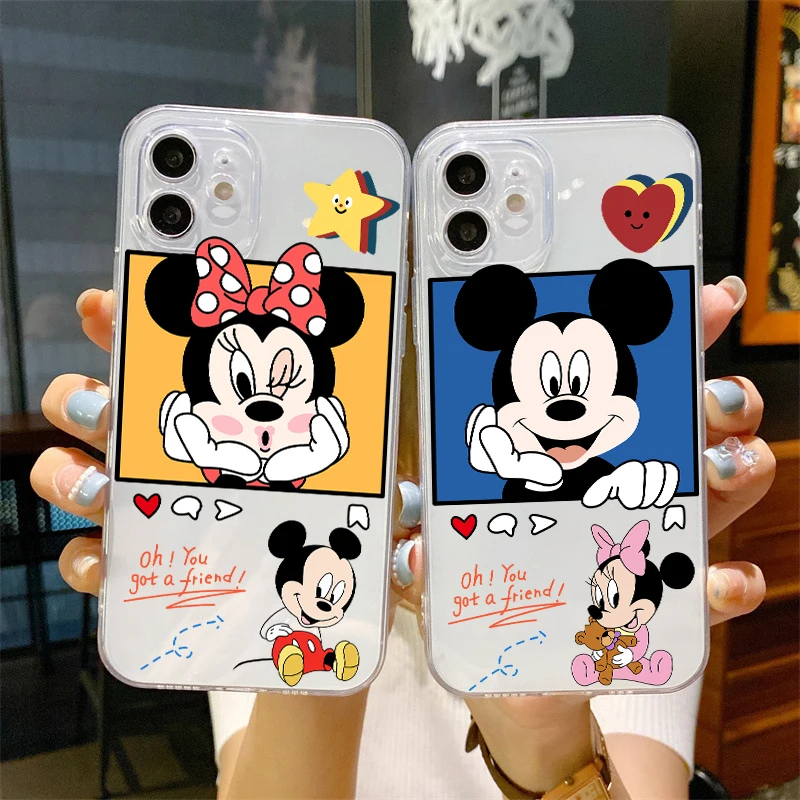 

Cute Mickey Mouse Anime Phone Case For iPhone 11 12 13 Pro MAX 12 13 Mini 6 6S 7 8 Plus X XR XS MAX SE 2020 Soft Silicone Funda