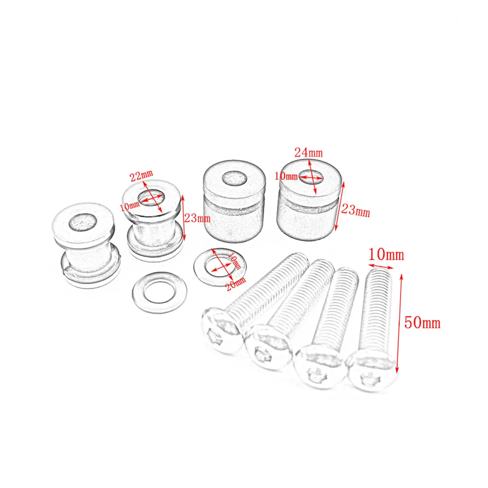 Sissy Bar Docking Hardware Kit Accessories for Fxsb