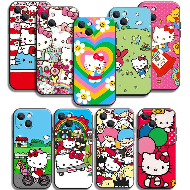 

Hello Kitty 2022 Phone Cases For iPhone 11 12 Pro MAX 6S 7 8 Plus XS MAX 12 13 Mini X XR SE 2020 Soft TPU Carcasa Funda Coque