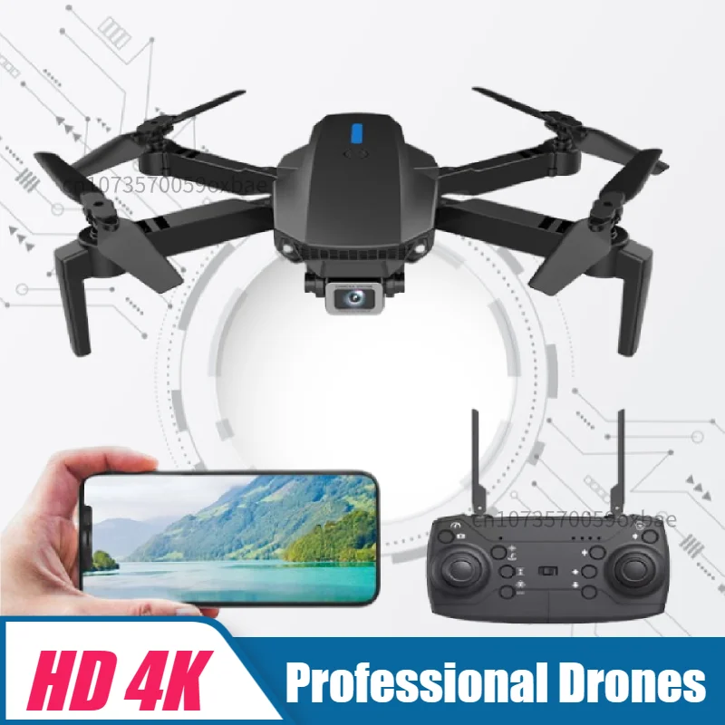 

Drones with Camera 4k HD UAV Aerial Photography Dual Camera Folding Aircraft E88 Remote Control Fixed Height Quadcopter Kids Toy