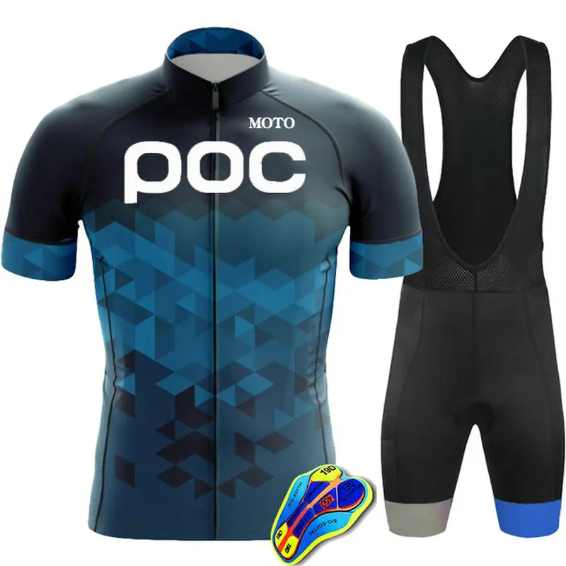 Комплект велосипедной одежды MOTO POC Pro мужские шорты-комбинезон с коротким рукавом