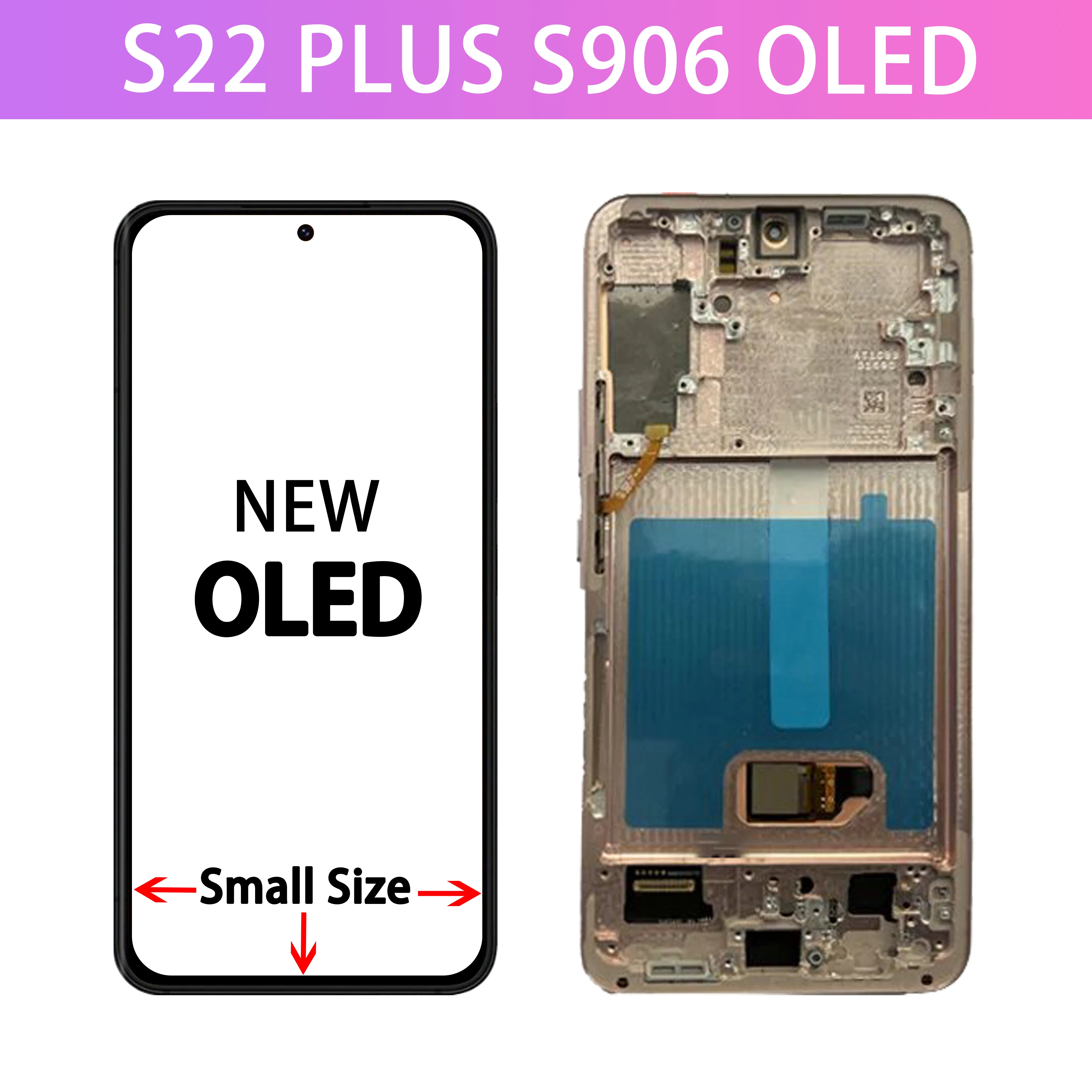 AAA + новый OLED-экран для Samsung Galaxy S22 Plus LCD S906 S906U S906W S906N S906E в сборе с рамкой дисплея