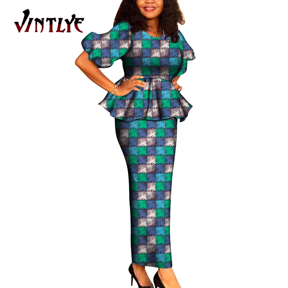 Новые африканские базиновые Роскошные драпированные топы и юбки Дашики для