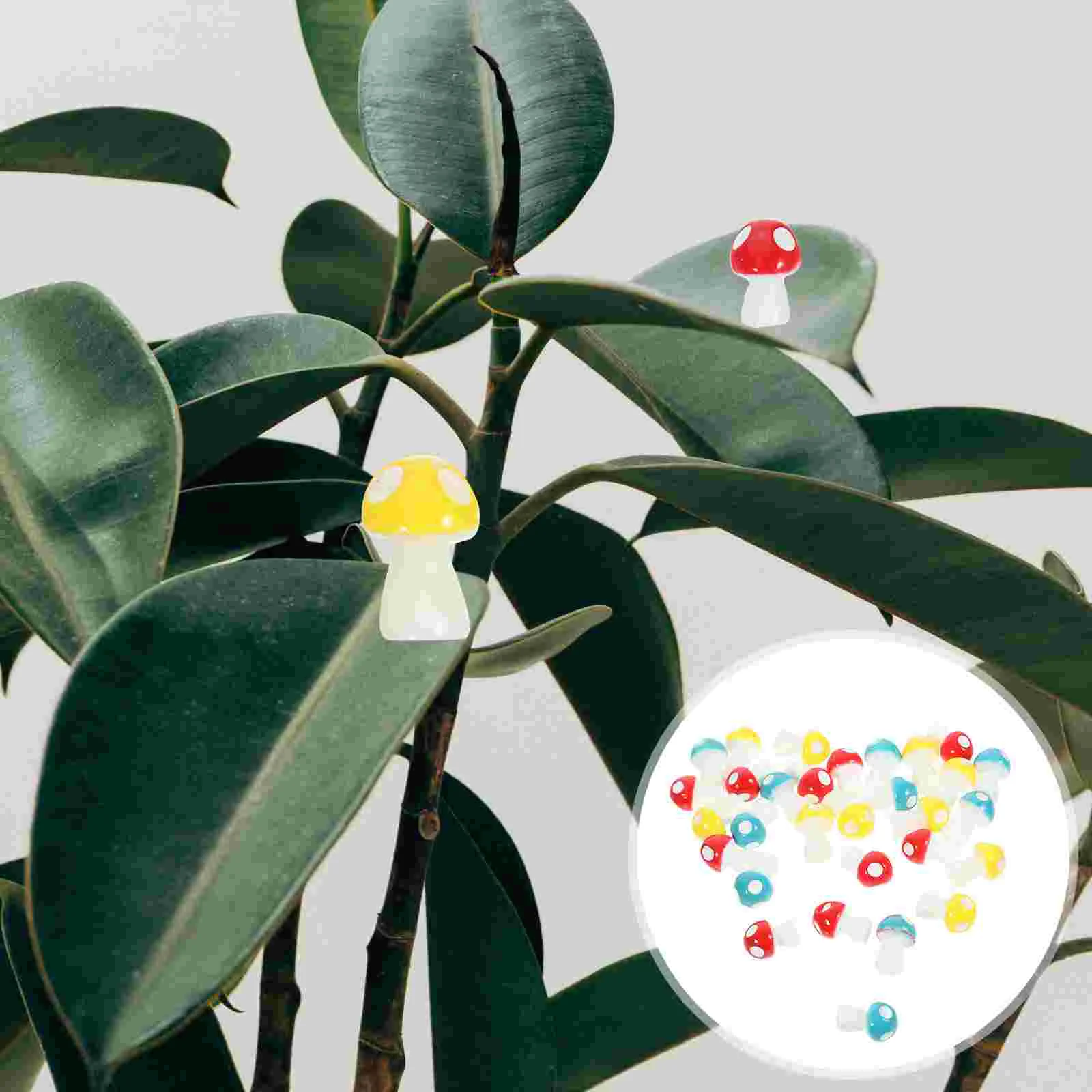 

30Pcs Miniature Mushroom Resin Bonsai Decor Miniature Resin Mushroom Tiny Bonsai Mushroom