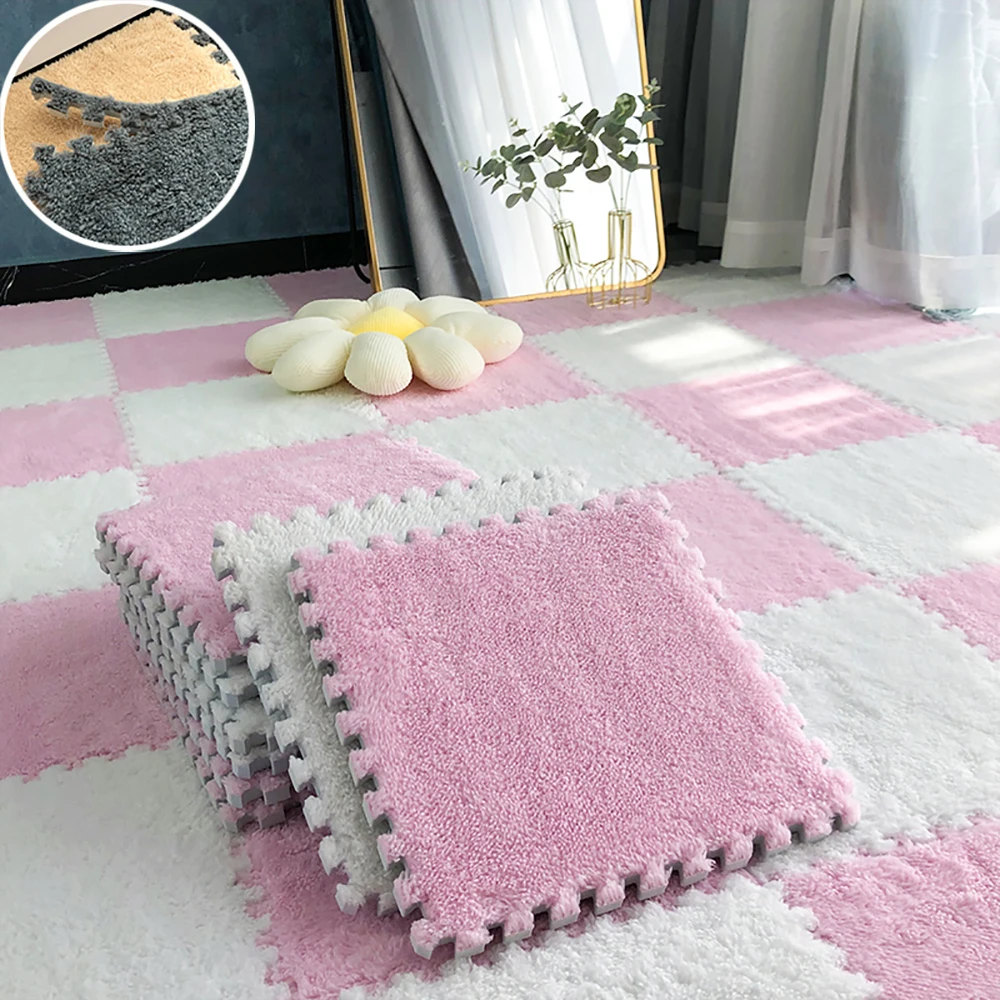 30/60 шт. Детский мягкий плюшевый коврик для ползания Мягкий ковер гостиная спальня
