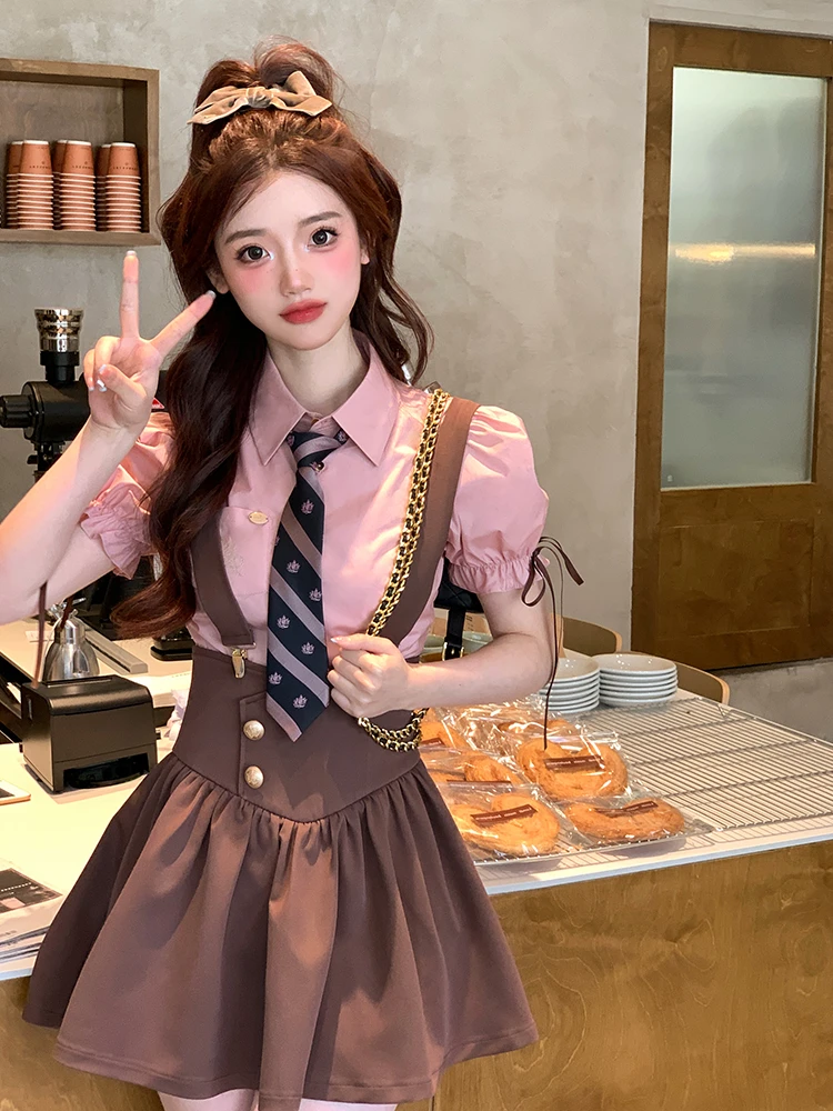 Летний милый комплект из двух предметов для женщин повседневный Женский