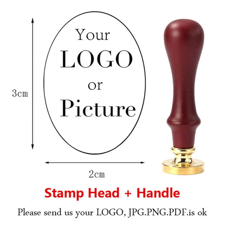 Logo Customize Sealing Wax Stamps Own Personality Logo Custom Made Unique Signet Copper Heads Wedding Birthday Small Business images - 6