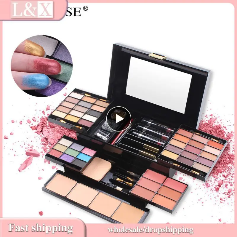 

Professional Makeup Set Box Cosmetic Lip Gloss Foundation Blush Powder Makeup Kit Multi-functional Eyeshadow Palette TSLM2