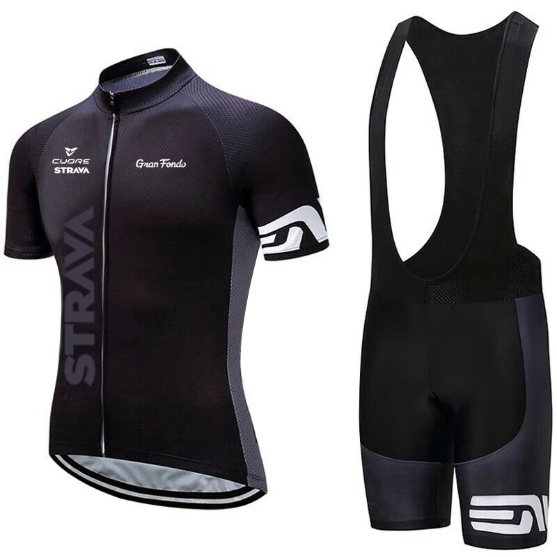 

STRAVA 2022 Cycling Jersey Sets Clothing Men's MTB Bicycle Team Uniform Shirts Summer Breathable Short Sleeve Bike Wear Jacket