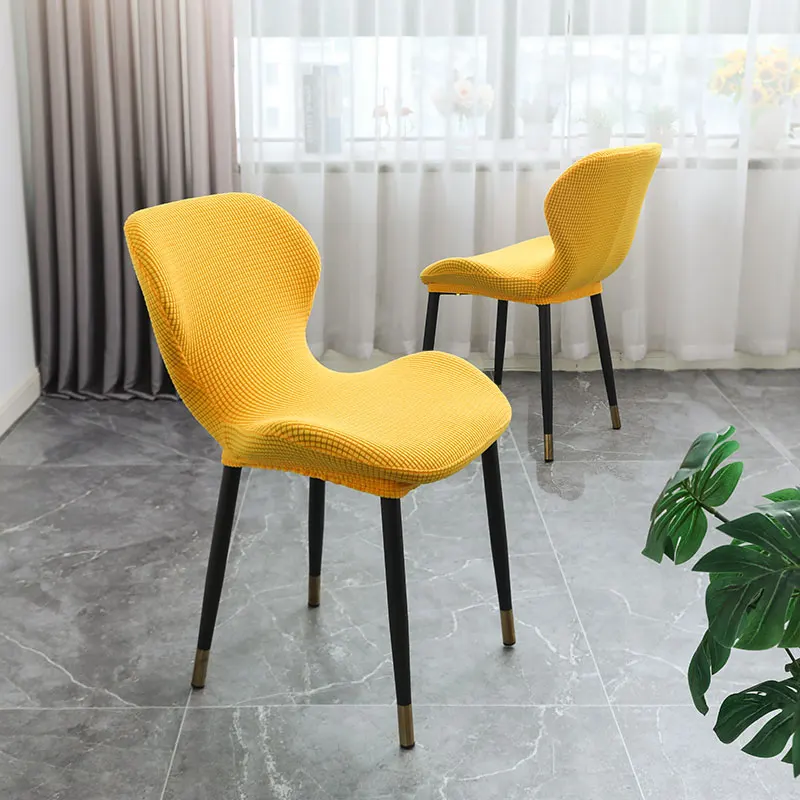 Однотонная маленькая оболочка чехол на стул эластичные короткие чехлы спинку