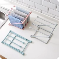 1pc vertical foldable cloth storage rack kitchen countertop dish cloth rack towel storage holder