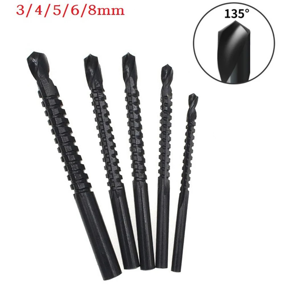 

5pcs Spiral Drill Bit HSS 4241 3-8mm For Grooving Processing On Thin Wood Aluminum Plastic Boards Power Tools Accessories