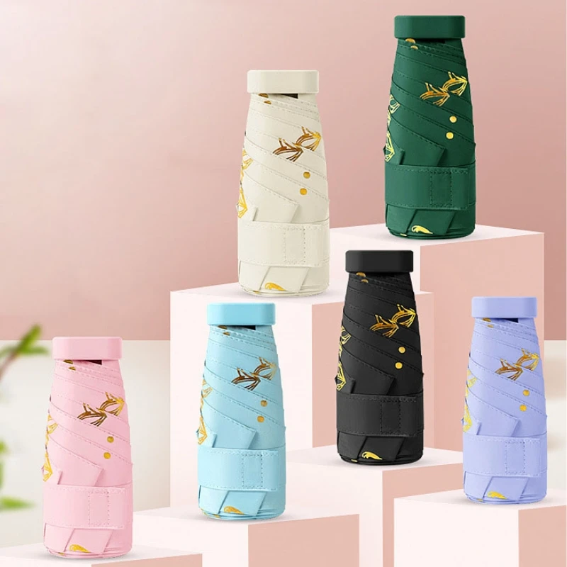 

Umbrella for Women Sun Rain Dual Use Uv Umbrella Love Pocket Durable Portable Folded Wind and Water Resistant Hand Umbrella New