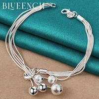 blueench 925 sterling silver tassel frosted chain grape pendant bracelet for women proposal date fashion jewelry