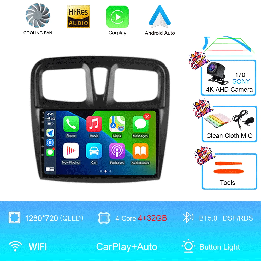 

Android 15 Carplay Auto 2K экран мультимедийный плеер для Renault Logan 2 Sandero 2 2012-2019, авторадио, стерео, автомобильное радио, головное устройство