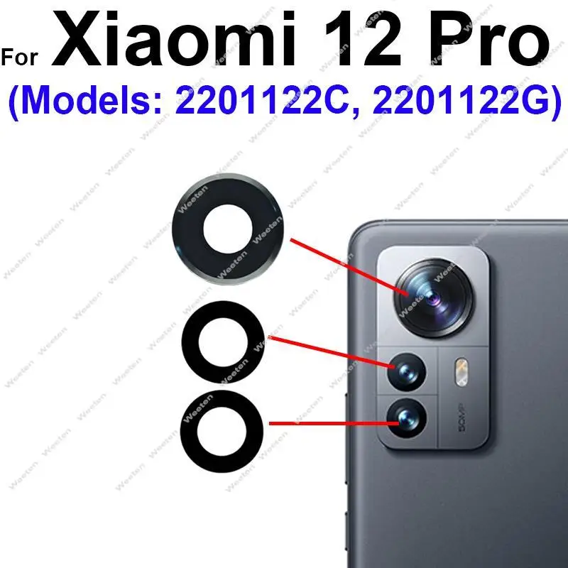 

Rear Main Camera Glass Lens For Xiaomi 12 Pro 12X 12S Pro Big Back Camera Lens Glass With Adhesive Stiker Tape Parts