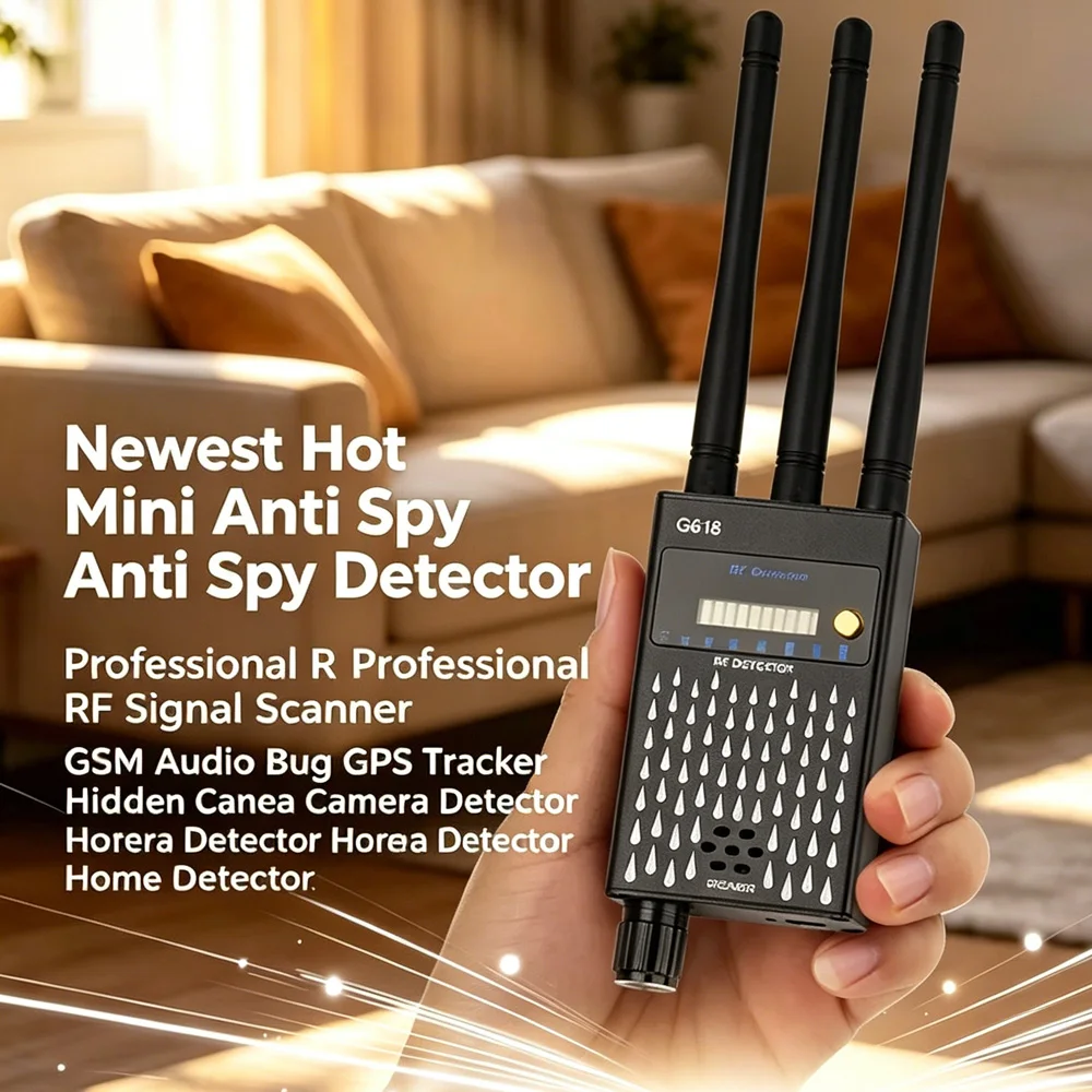 Фото Профессиональный детектор радиочастотных сигналов G318: обнаружение GSM, GPS, RF-сигналов, защита от прослушивания и беспроводных камер №1