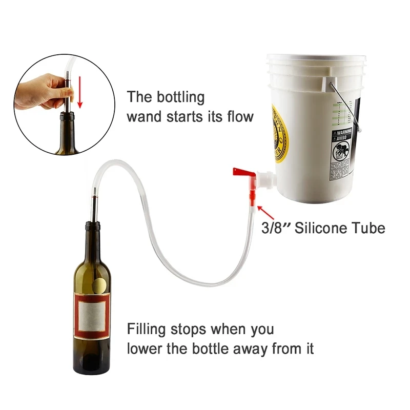 35 см комплект наполнителя для бутылок пива с пружинной нагрузкой ведро розлива