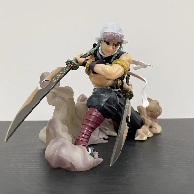 

New Demon Slayer Kimetsu Action No Yaiba Uzui Tengen Anime Special Effect Scene Double Blade Special Effect Model Style Gifts