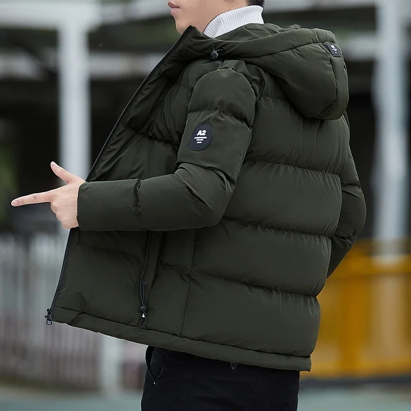 2022 Winter New Light Luxury Fashion Padded Jacket Men Trend Men Padded Jacket Casual Thickening Warm Jacket Boutique Clothing