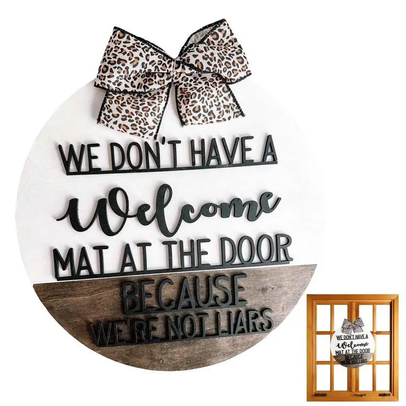 

Welcome Hanging Decoration Wreath Front Door Hello Wreath Holiday Pieces Rustic Farmhouse Porch Hanging Plaques Ornament Art