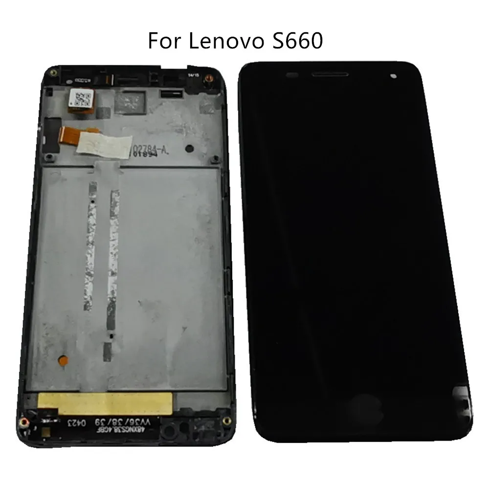 Оригинальный ЖК-дисплей для Lenovo S660 + дигитайзер сенсорного экрана в сборе для Lenovo S660 дисплей с рамкой запасные части